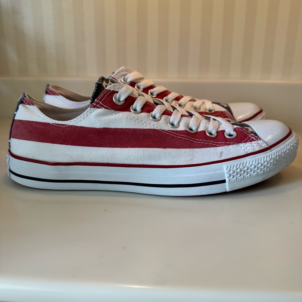 Converse Chuck Taylor All Star US Flag Low Top Sneakers Unisex M 9.5 W 11.5 - Picture 11 of 16